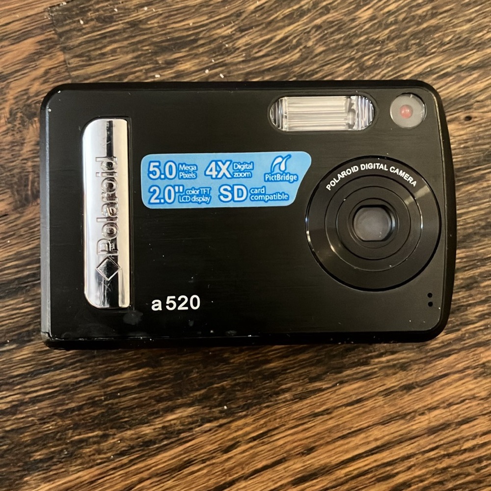 Toy Polaroid digital camera with case black